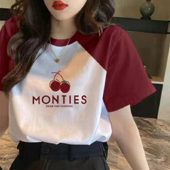 短袖t恤女宽松2023夏季新款时尚印花女上衣显瘦百搭短 短袖t恤女宽松2023夏季新款时尚印花女上衣显瘦百搭短