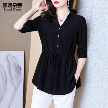 大码女装T恤女胖MM夏新款胖女人黑色显瘦宽松五分袖休 大码女装T恤女胖MM夏新款胖女人黑色显瘦宽松五分袖休