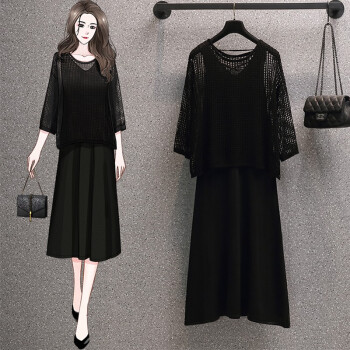 胖妹妹夏装遮肚子显瘦连衣裙套装2022夏季新款大码胖m 胖妹妹夏装遮肚子显瘦连衣裙套装2022夏季新款大码胖m